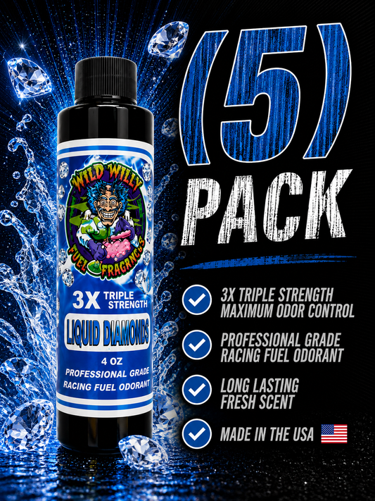Liquid Diamonds - Wild Willy Fuel Fragrance - 3X Triple Strength! Bulk (5) Pack