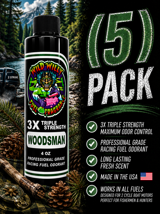 Woodsman - Wild Willy Fuel Fragrance - 3X Triple Strength! Bulk (5) Pack